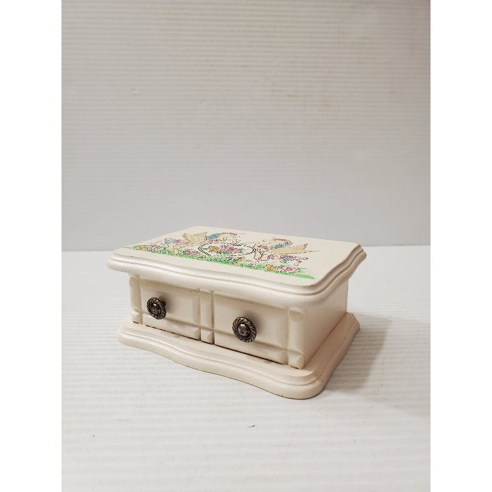 Vintage Gunther Mele wooden jewelry box. Jewellery . Vintage wooden jewellery - Picture 1 of 9